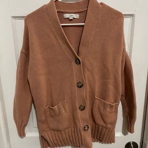 Loft pink cardigan size S